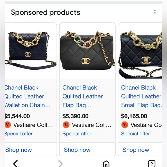 Chanel CC Quilted Lambskin Triple Pearl Chain Flap satchel medium size - Picture 12 of 12